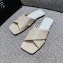 Flat Bottom Slippers Women's  Summer New Outwear Open Toe Cross Cool Slippers Lazy Beach Shoes Large 41-43