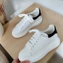 Women's Shoes  New Genuine Leather Casual Flat Bottom Small White Shoes Women's Versatile Spring Style Large Sizes 41-43 Women's Single Shoe Trend