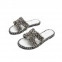 Classic Rhinestone Slippers For Women's Outerwear  New Ins Trend Summer Sandals Fashion Large Size 41-43