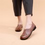 Mom's Shoes Spring And Autumn Soft Sole Single Shoes Comfortable Flat Sole Middle Aged And Elderly Women's Shoes Middle Aged And Elderly Work Shoes Leather Shoes