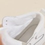 Leather Leather Small White Shoes For Women Four Seasons  New Versatile Korean Version Breathable Flat Bottom Casual High Top Sports Board Shoes